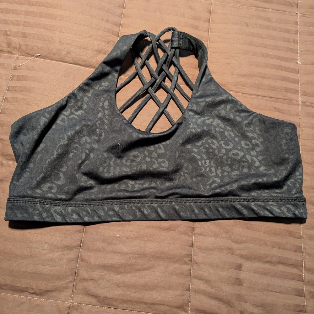 Constantly Varied Gear Charcoal Leopard Sports Bra